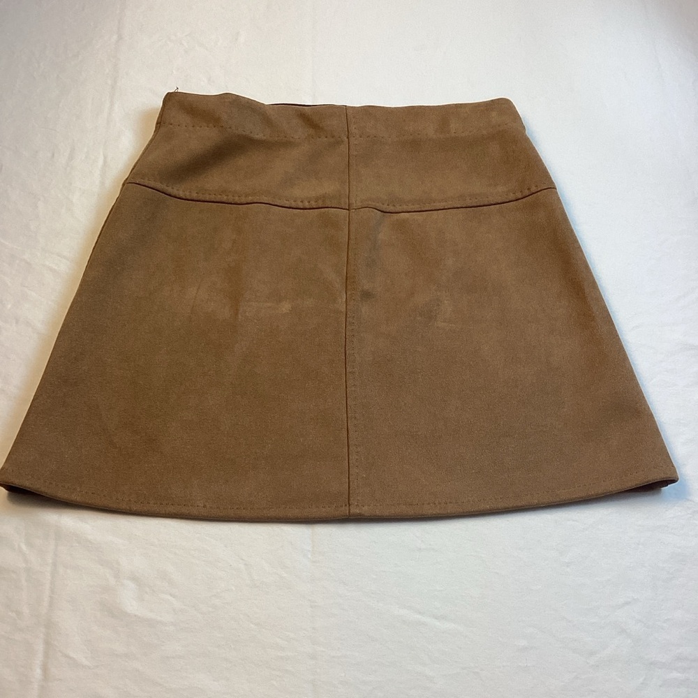 Max Studio Faux Suede Tan Mini Skirt Sz S